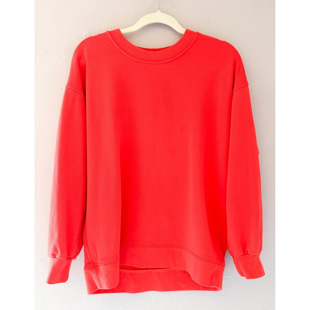 Lululemon Perfectly Oversized Crewneck Sweatshirt Red Orange